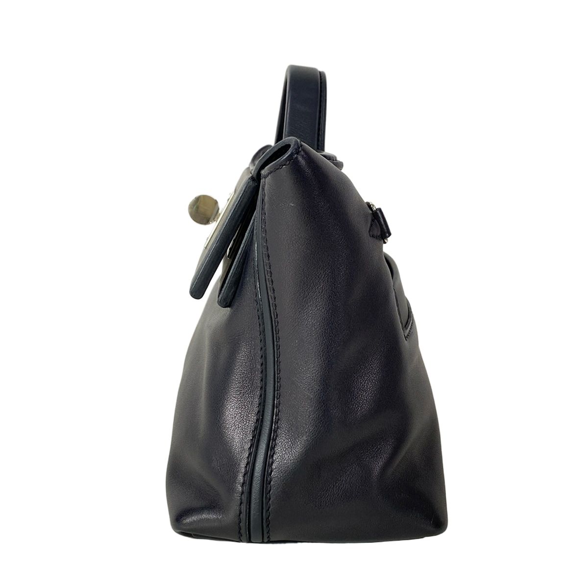Hermes Handbag Sac 24 Van Cattle Mini 21 Black Silver — view 4