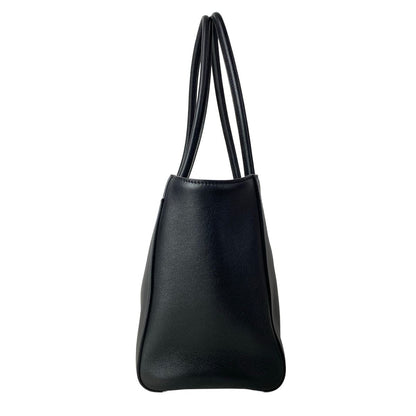 Chanel Shoulder Bag Small Shopping Black Metal CC Logo Gold — view 4