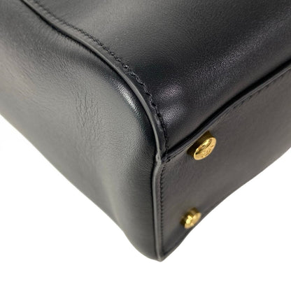 Chanel Shoulder Bag Small Shopping Black Metal CC Logo Gold — view 8