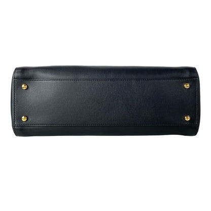 Chanel Shoulder Bag Small Shopping Black Metal CC Logo Gold — view 5