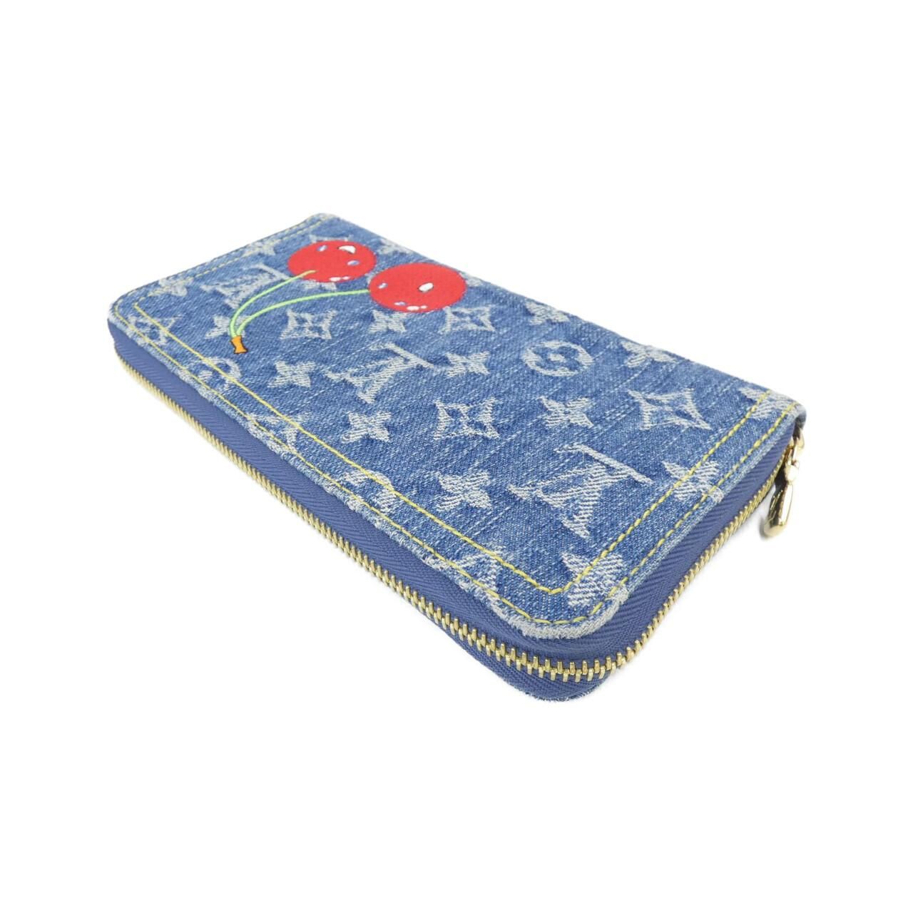 Louis Vuitton Monogram Cherry Denim Zippy Wallet — view 3