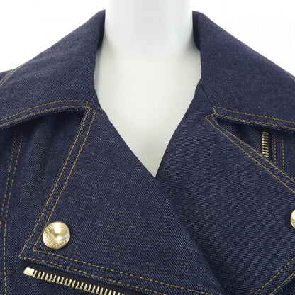 Louis Vuitton Denim Flounce Biker Jacket — view 5