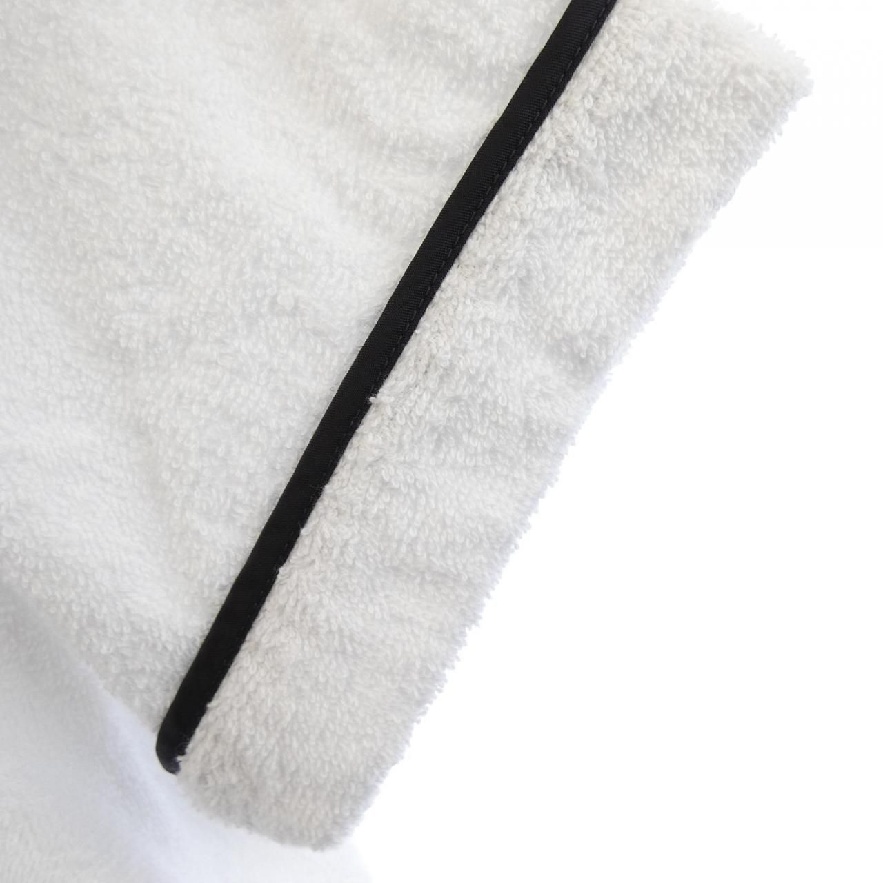 Prada Triangle Logo Cotton Terry Bow Ring Shirt — view 6