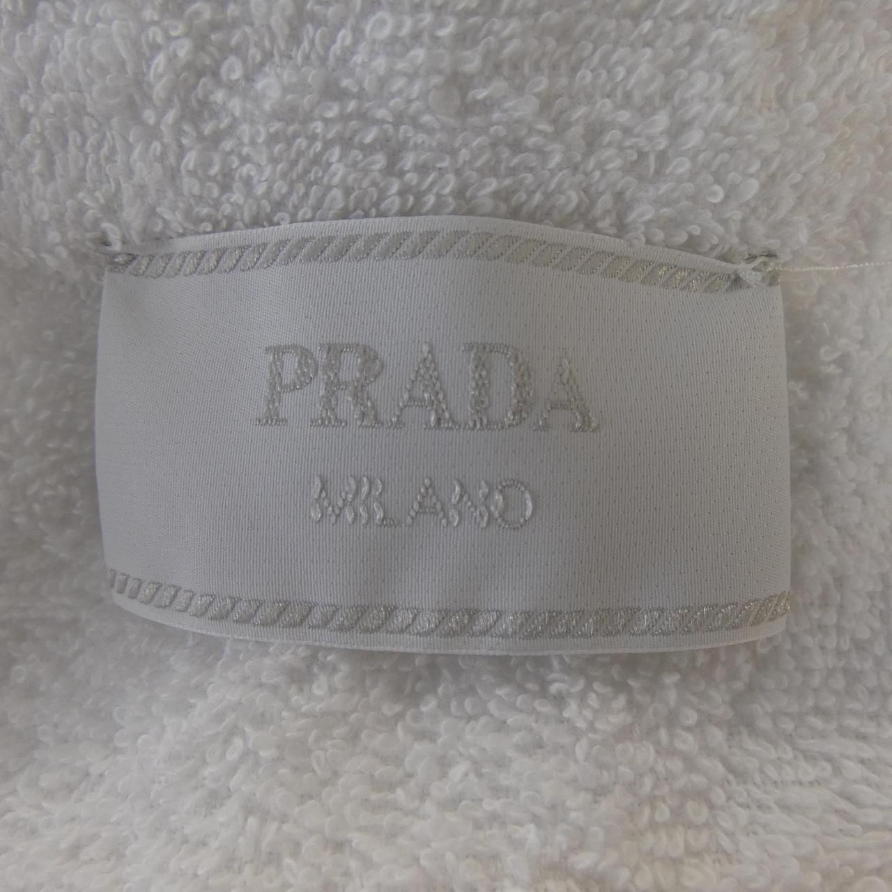Prada Triangle Logo Cotton Terry Bow Ring Shirt — view 4