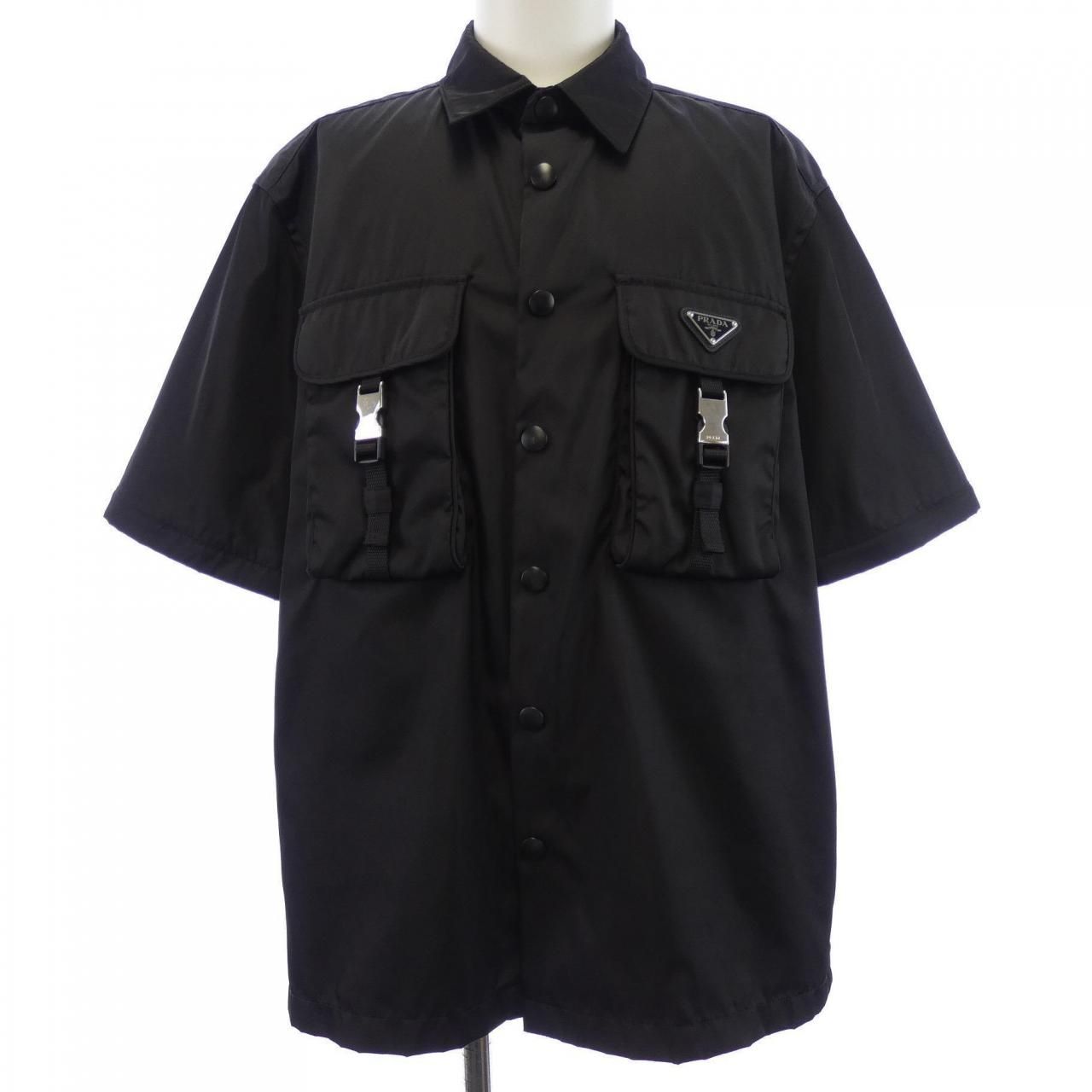 Prada 2-Way Triangle Logo Shirt — view 7