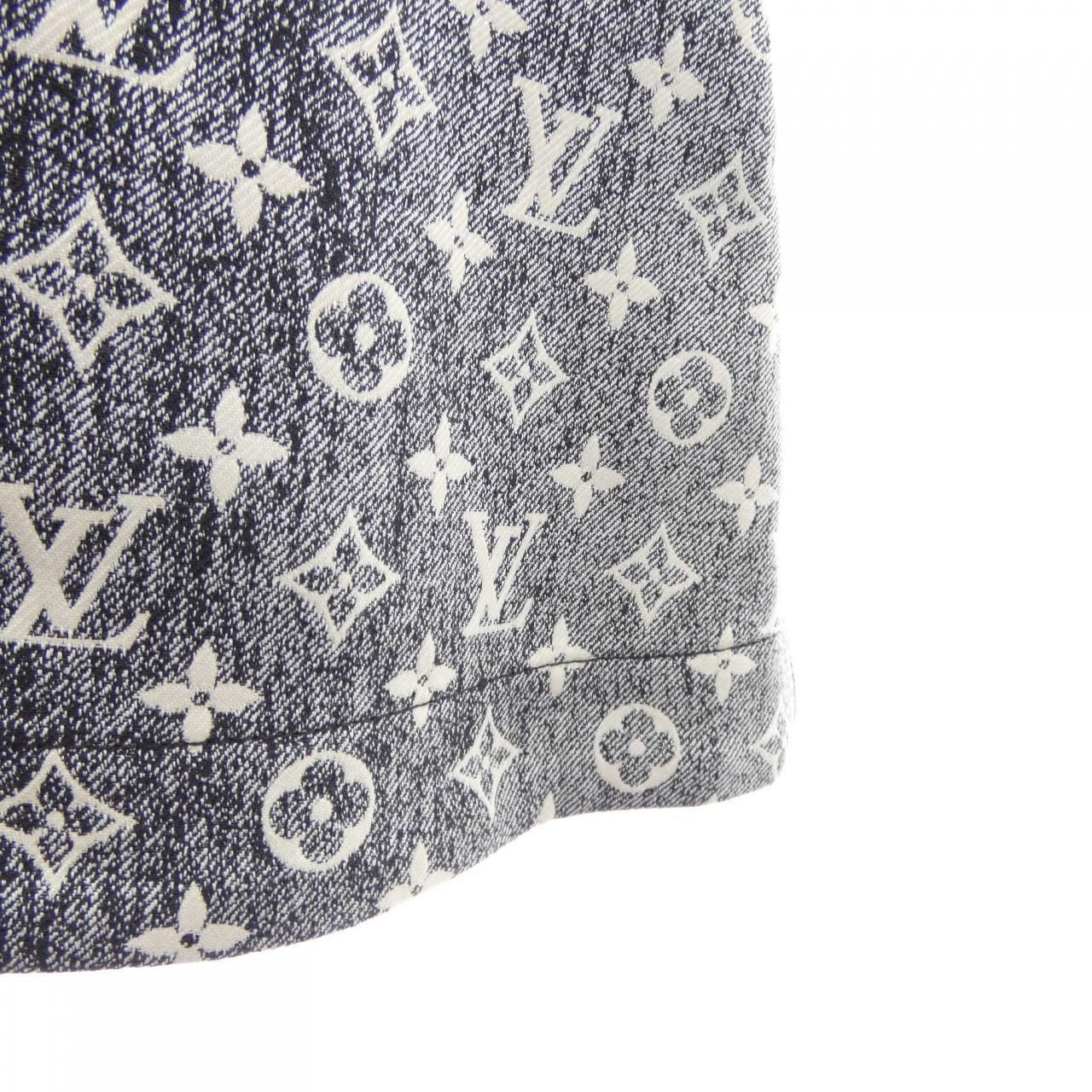 Louis Vuitton Monogram Denim Button Tab Skirt — view 7