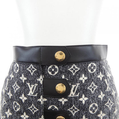 Louis Vuitton Monogram Denim Button Tab Skirt — view 6