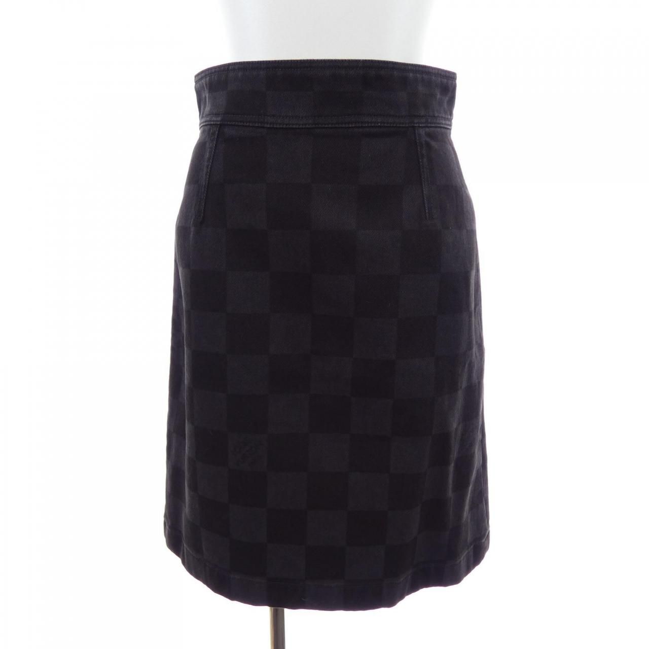 Louis Vuitton Damier Graphite Denim Skirt