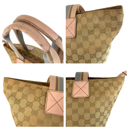 Gucci Sherry Line Beige Pink Gold GG Canvas Tote Shoulder — view 6
