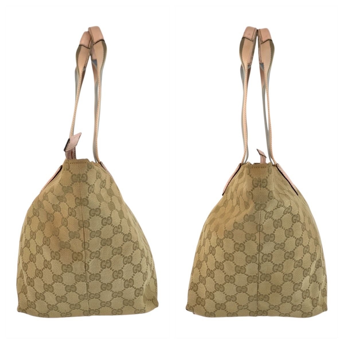 Gucci Sherry Line Beige Pink Gold GG Canvas Tote Shoulder — view 8