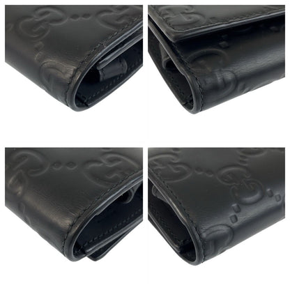 Gucci Rubber Effect Black Leather Key Case 6 Rows Key Holder — view 5