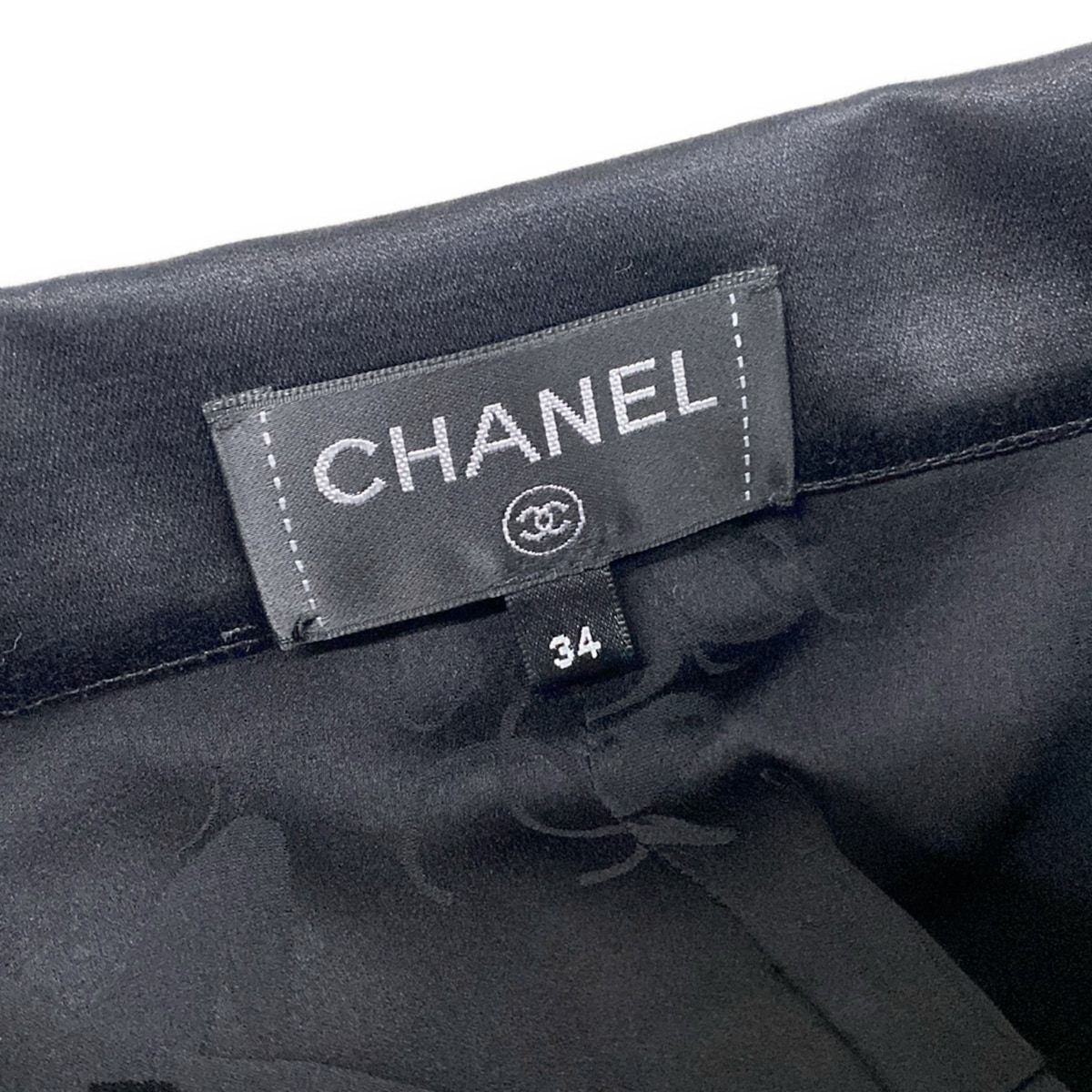 Chanel Long Skirt Black Cotton — view 3