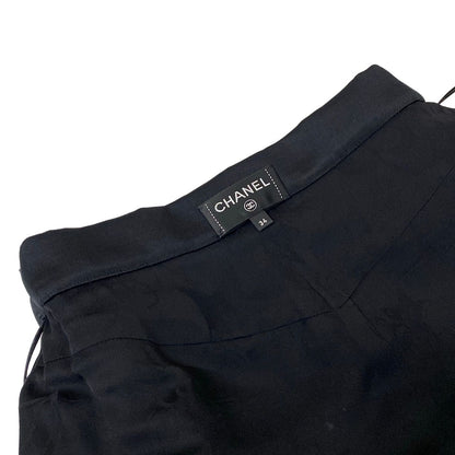 Chanel Long Skirt Black Cotton — view 8