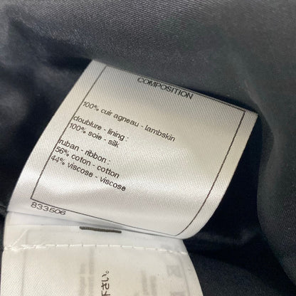 Chanel Pants Gold Full Length Lambskin Silk 34 — view 4