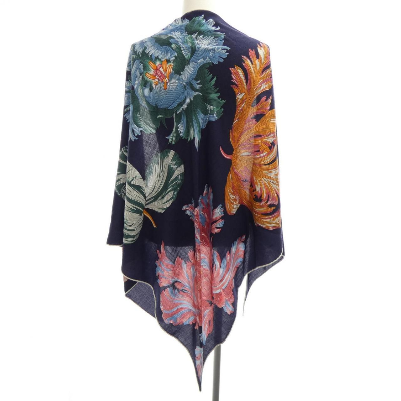Hermes Tulipomanie Triangle Jean Shawl Scarf — view 2