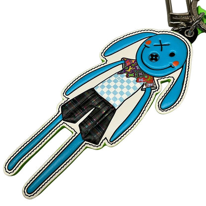 Louis Vuitton Key Holder LV Friend Porte Cles LV Rabbit Light Blue Leather — view 4