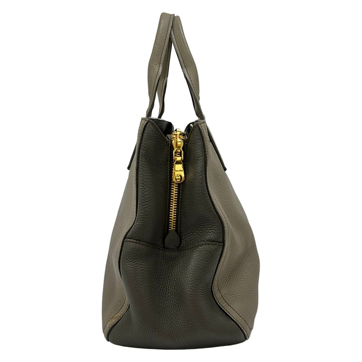 Miu Miu Handbag Vitello Caribe Light Gray Leather — view 2