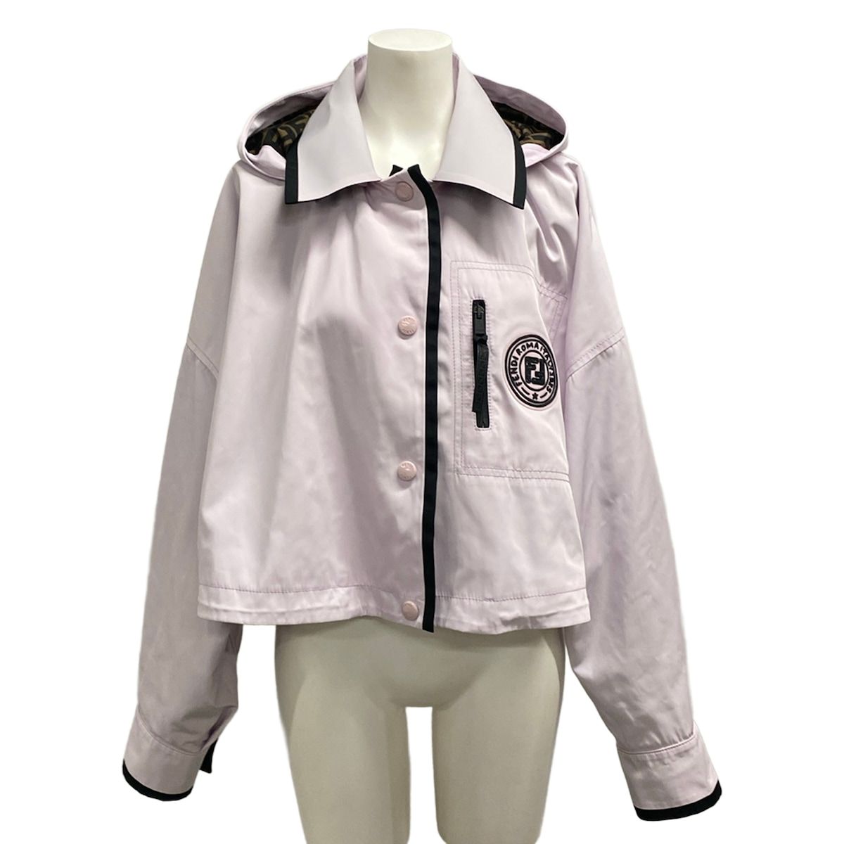 Fendi Jacket Light Purple Black Long Sleeve Zucchini Short Length Spring Fall