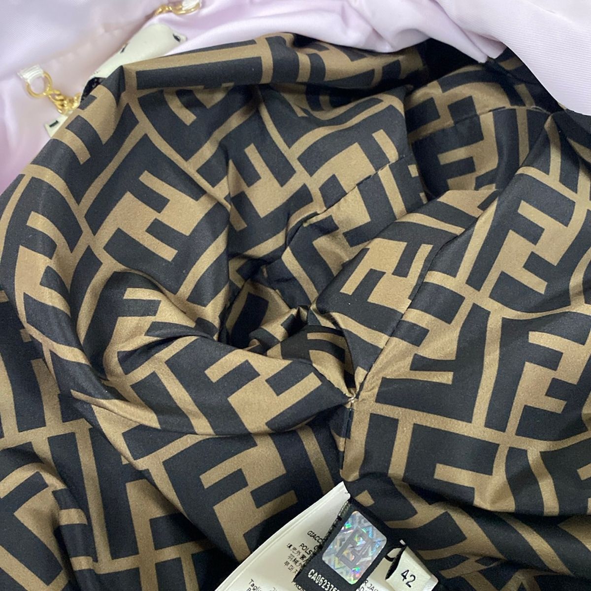 Fendi Jacket Light Purple Black Long Sleeve Zucchini Short Length Spring Fall — view 9