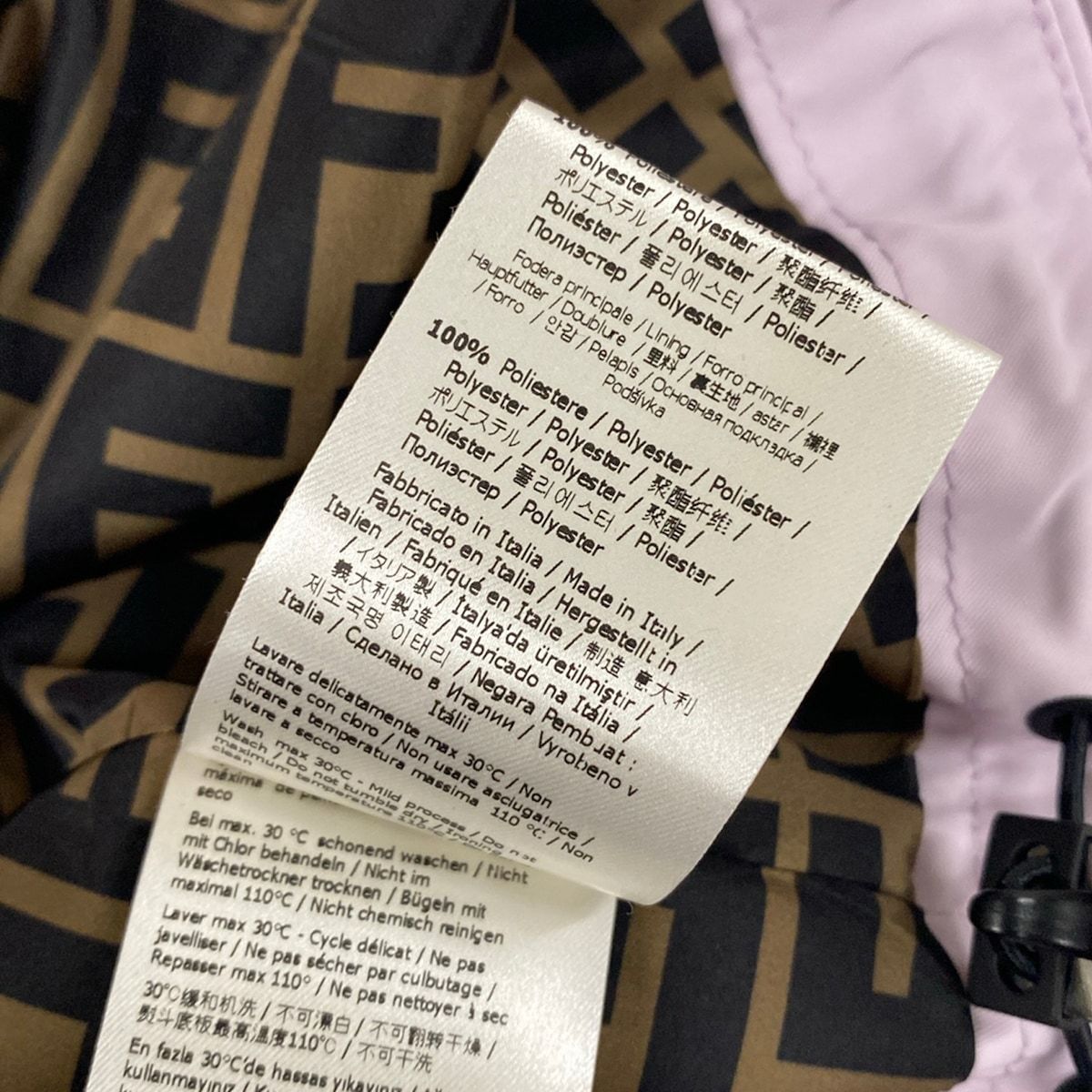 Fendi Jacket Light Purple Black Long Sleeve Zucchini Short Length Spring Fall — view 4
