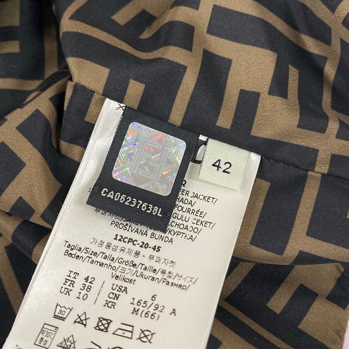 Fendi Jacket Light Purple Black Long Sleeve Zucchini Short Length Spring Fall — view 5