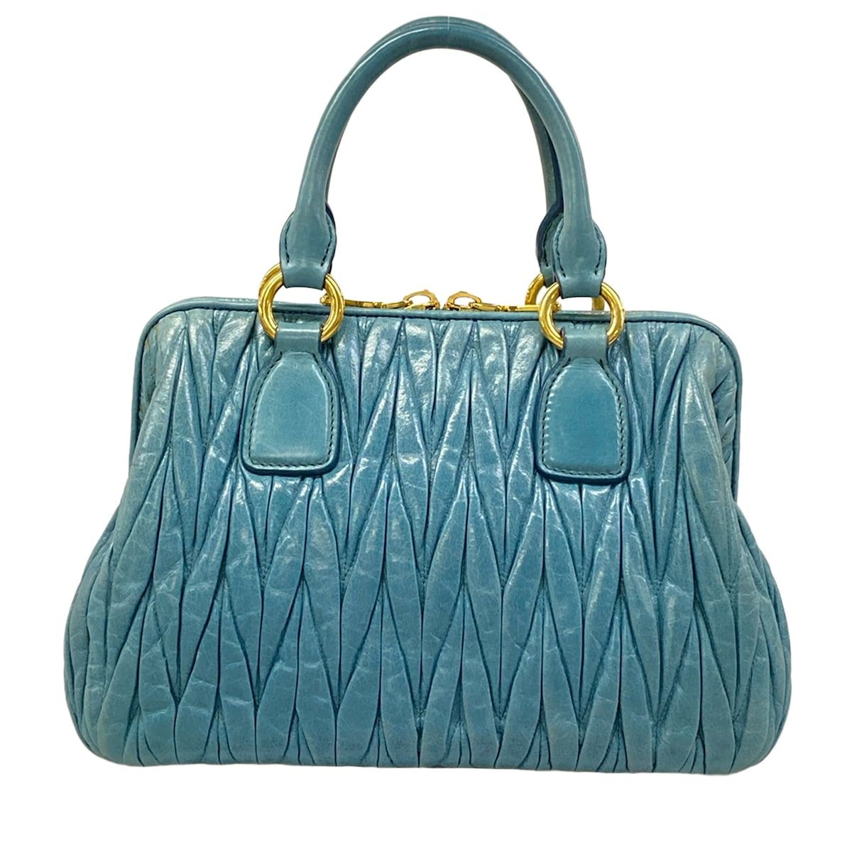 Miu Miu Handbag Materasse Light Blue Leather — view 3