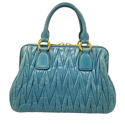 Miu Miu Handbag Materasse Light Blue Leather — view 3