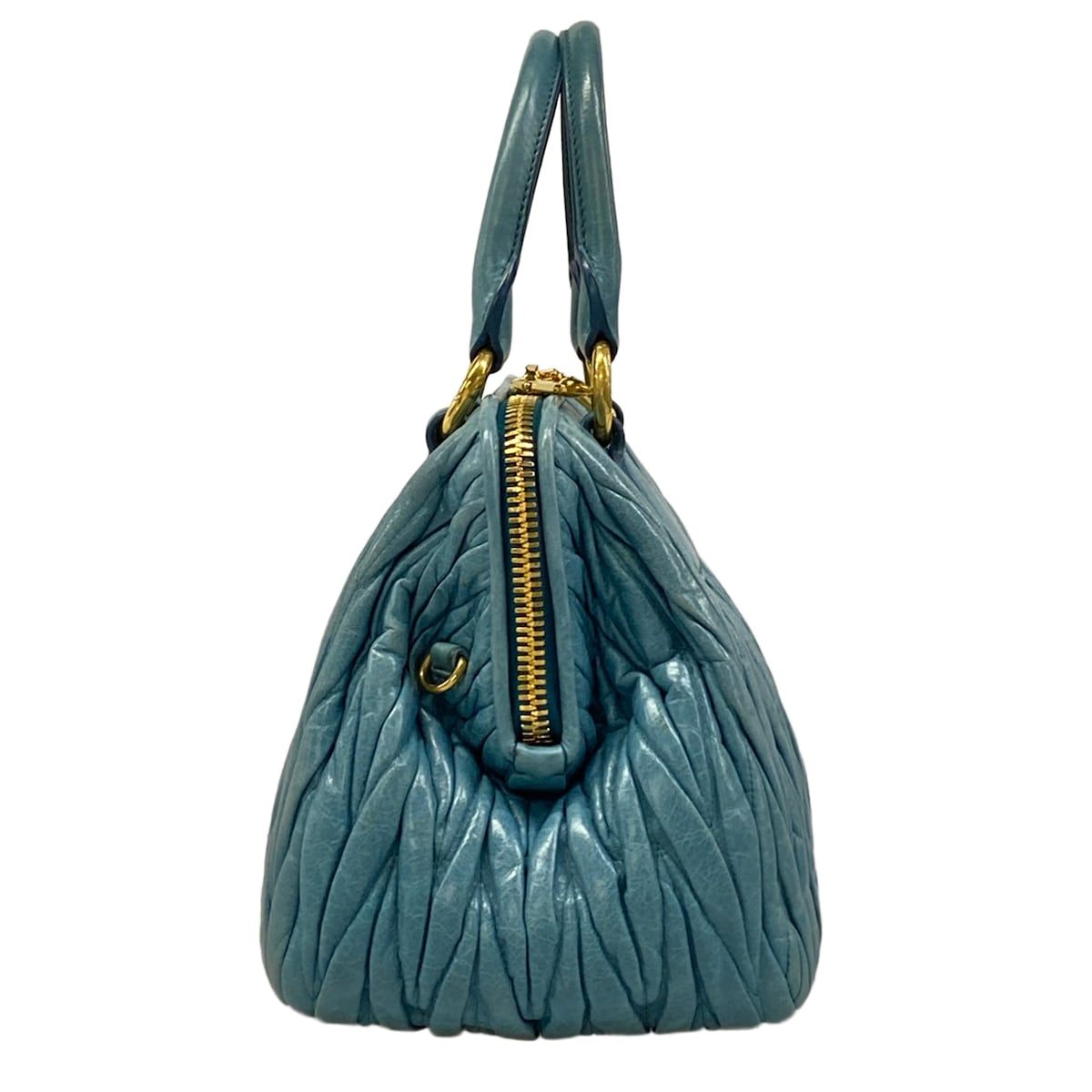 Miu Miu Handbag Materasse Light Blue Leather — view 2