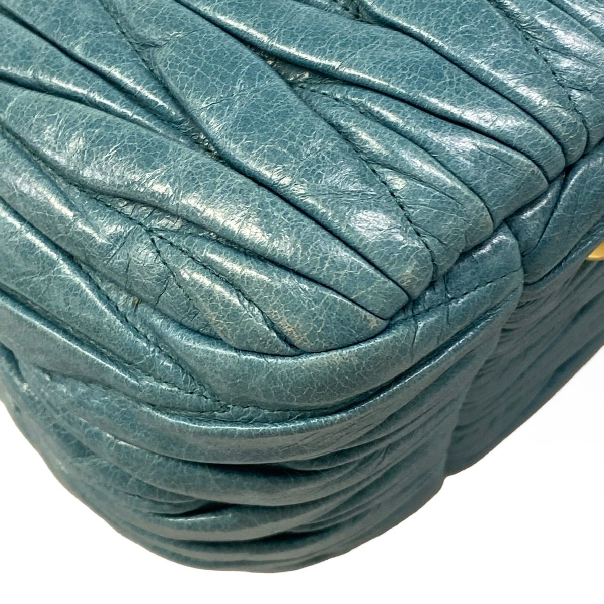 Miu Miu Handbag Materasse Light Blue Leather — view 6