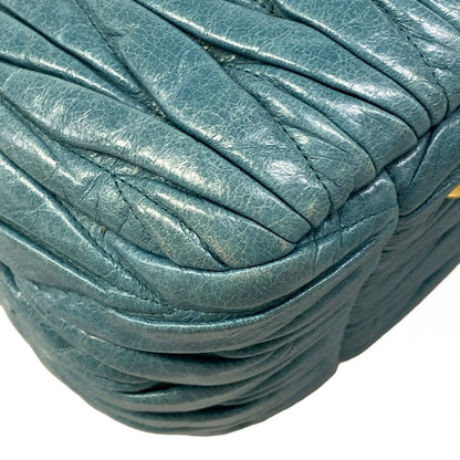 Miu Miu Handbag Materasse Light Blue Leather — view 6