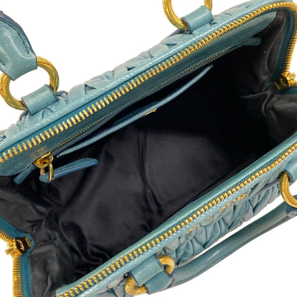 Miu Miu Handbag Materasse Light Blue Leather — view 7