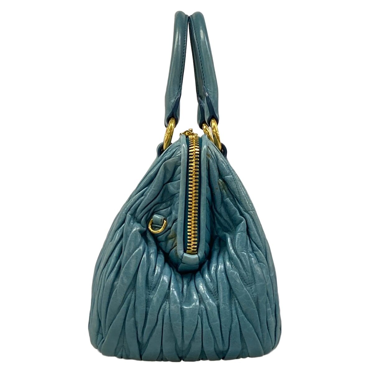 Miu Miu Handbag Materasse Light Blue Leather — view 4