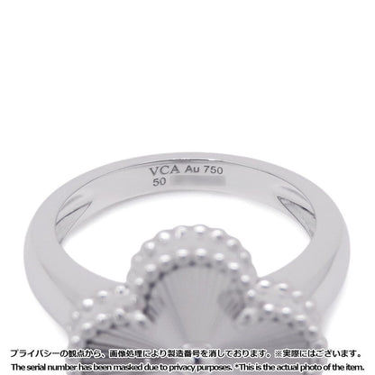 Van Cleef & Arpels Ring Vintage Alhambra Guilloche 18K White Gold — view 7