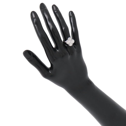 Van Cleef & Arpels Ring Vintage Alhambra Guilloche 18K White Gold — view 4