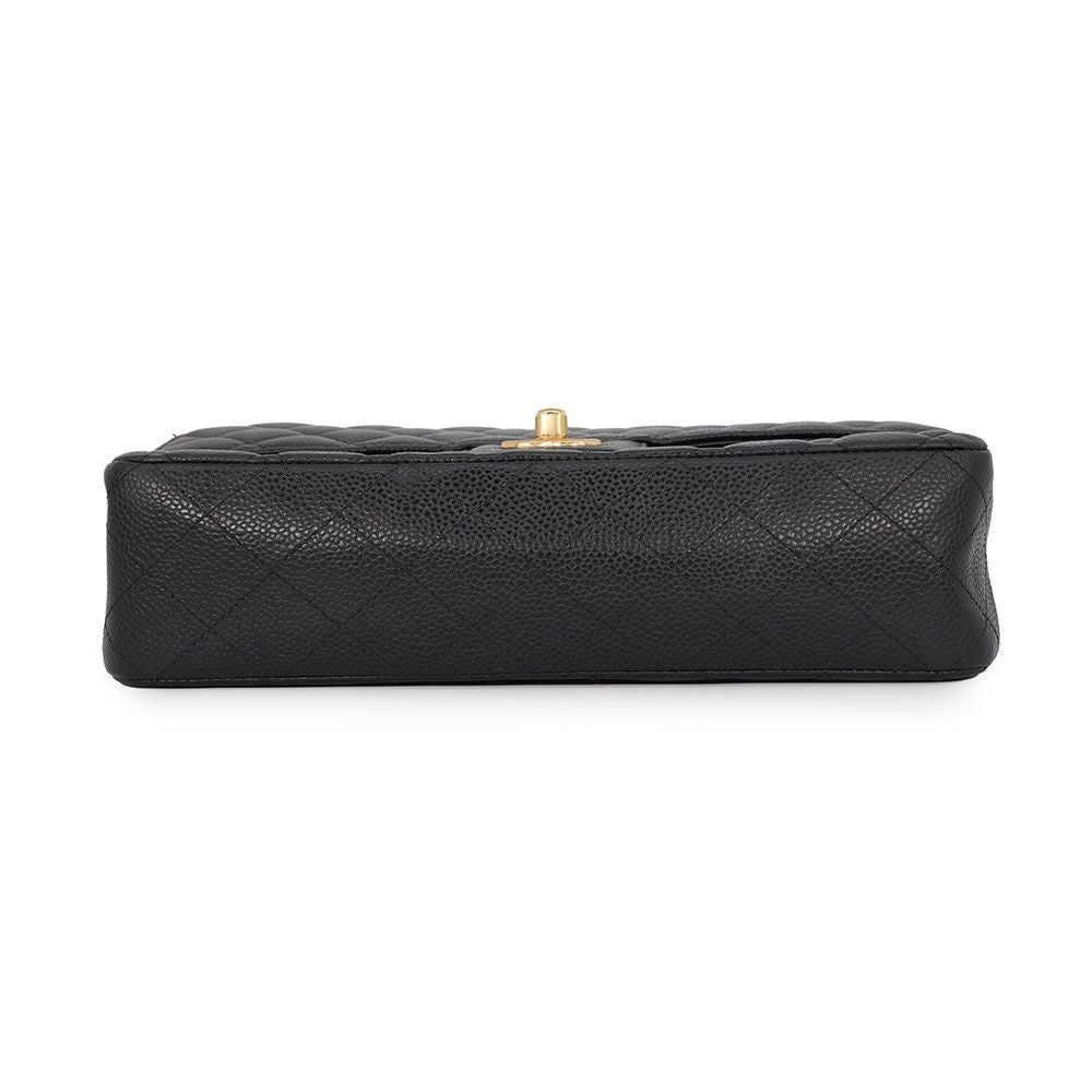 Chanel Chain Shoulder Bag Quilted 25 CC Logo Caviar Leather Double Black — view 3