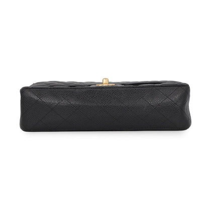 Chanel Chain Shoulder Bag Quilted 25 CC Logo Caviar Leather Double Black — view 3