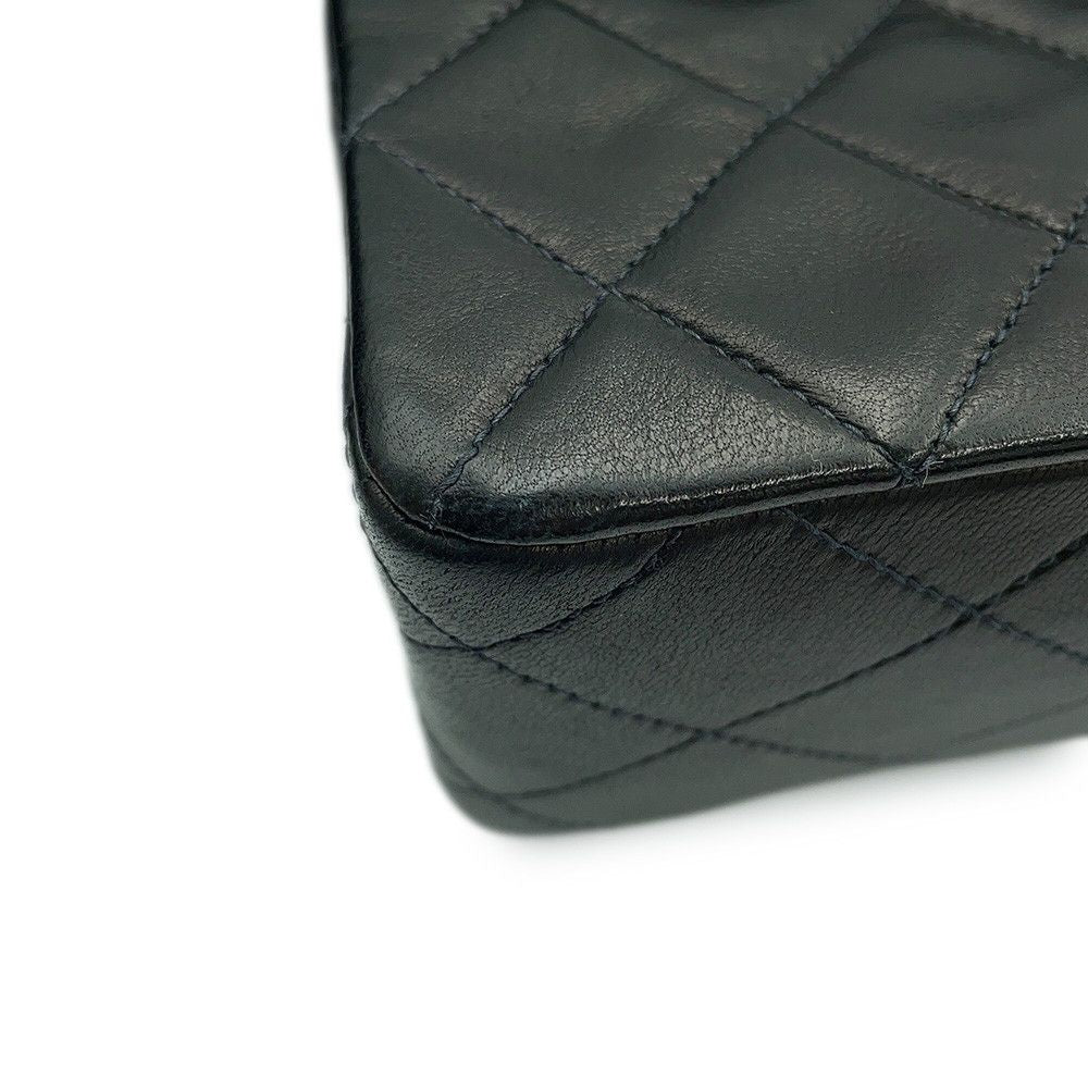 Chanel Chain Shoulder Bag Quilted 20 CC Logo Mini Lambskin Single Black — view 7
