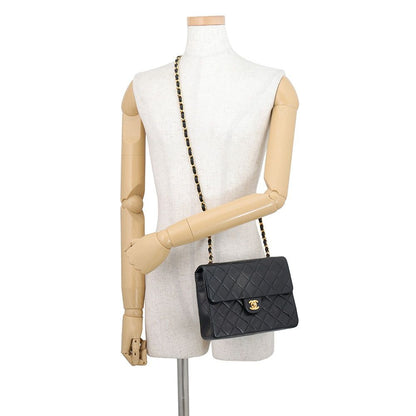 Chanel Chain Shoulder Bag Quilted 20 CC Logo Mini Lambskin Single Black — view 4
