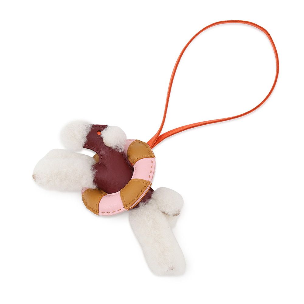 Hermes Bag Charm Badia la Mail Rouge Ash Few Eclususus Sesame Rose Sakura
