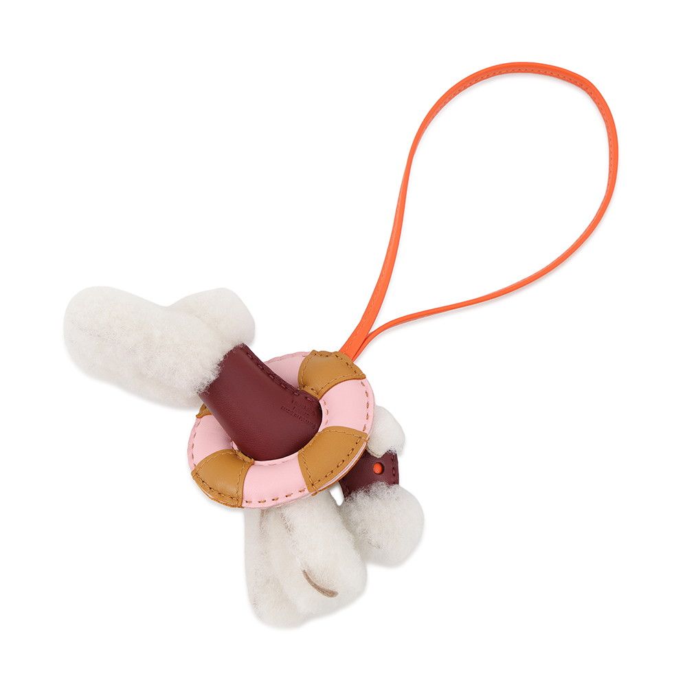 Hermes Bag Charm Badia la Mail Rouge Ash Few Eclususus Sesame Rose Sakura — view 3
