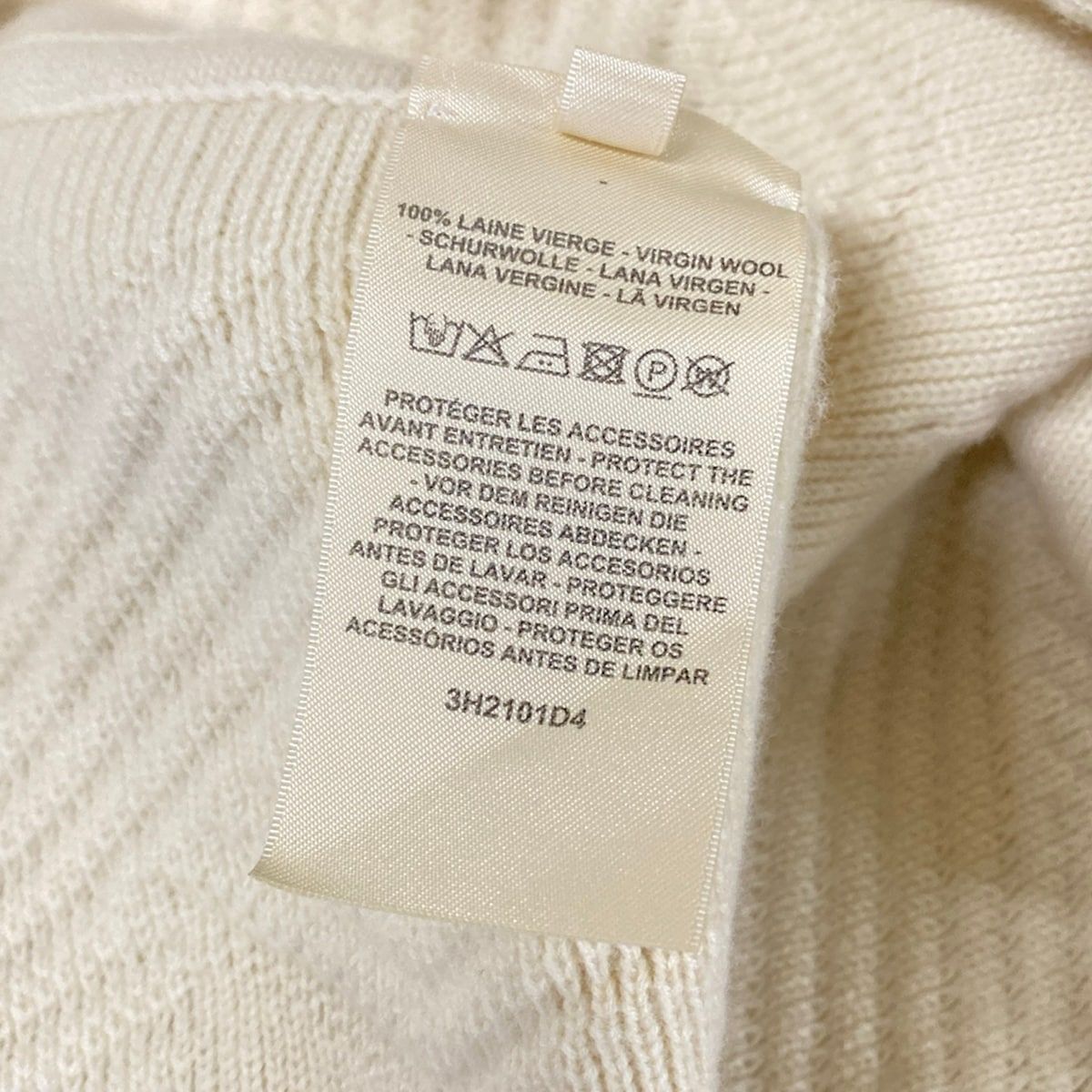 Hermes Coat 4 Ivory Long Sleeve Knit Zip Up Poncho Fall Winter Wool — view 4