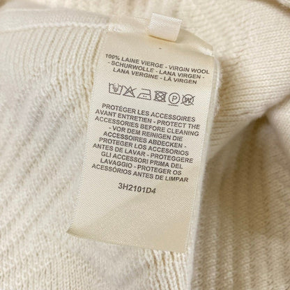 Hermes Coat 4 Ivory Long Sleeve Knit Zip Up Poncho Fall Winter Wool — view 4