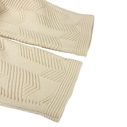 Hermes Coat 4 Ivory Long Sleeve Knit Zip Up Poncho Fall Winter Wool — view 6