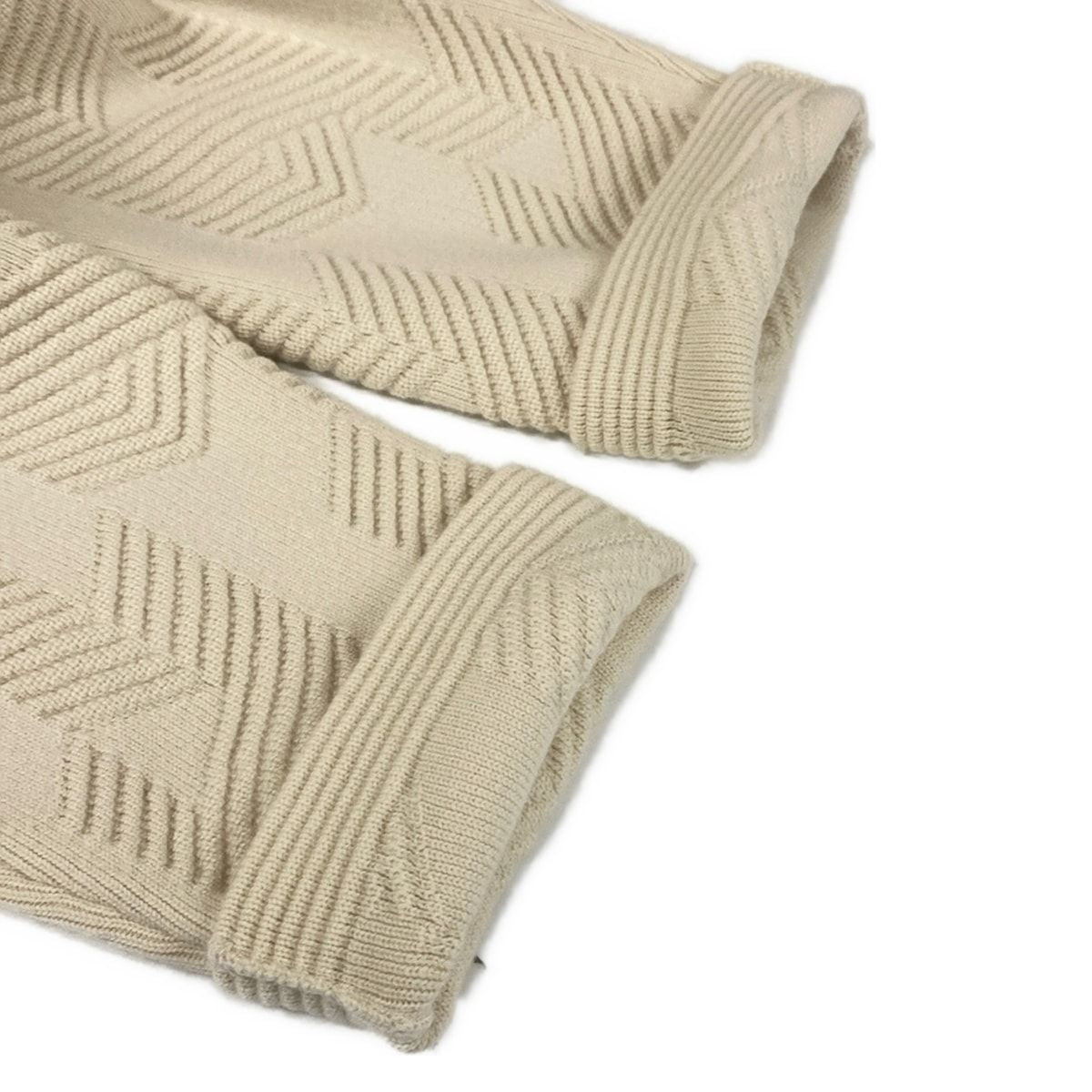 Hermes Coat 4 Ivory Long Sleeve Knit Zip Up Poncho Fall Winter Wool — view 7