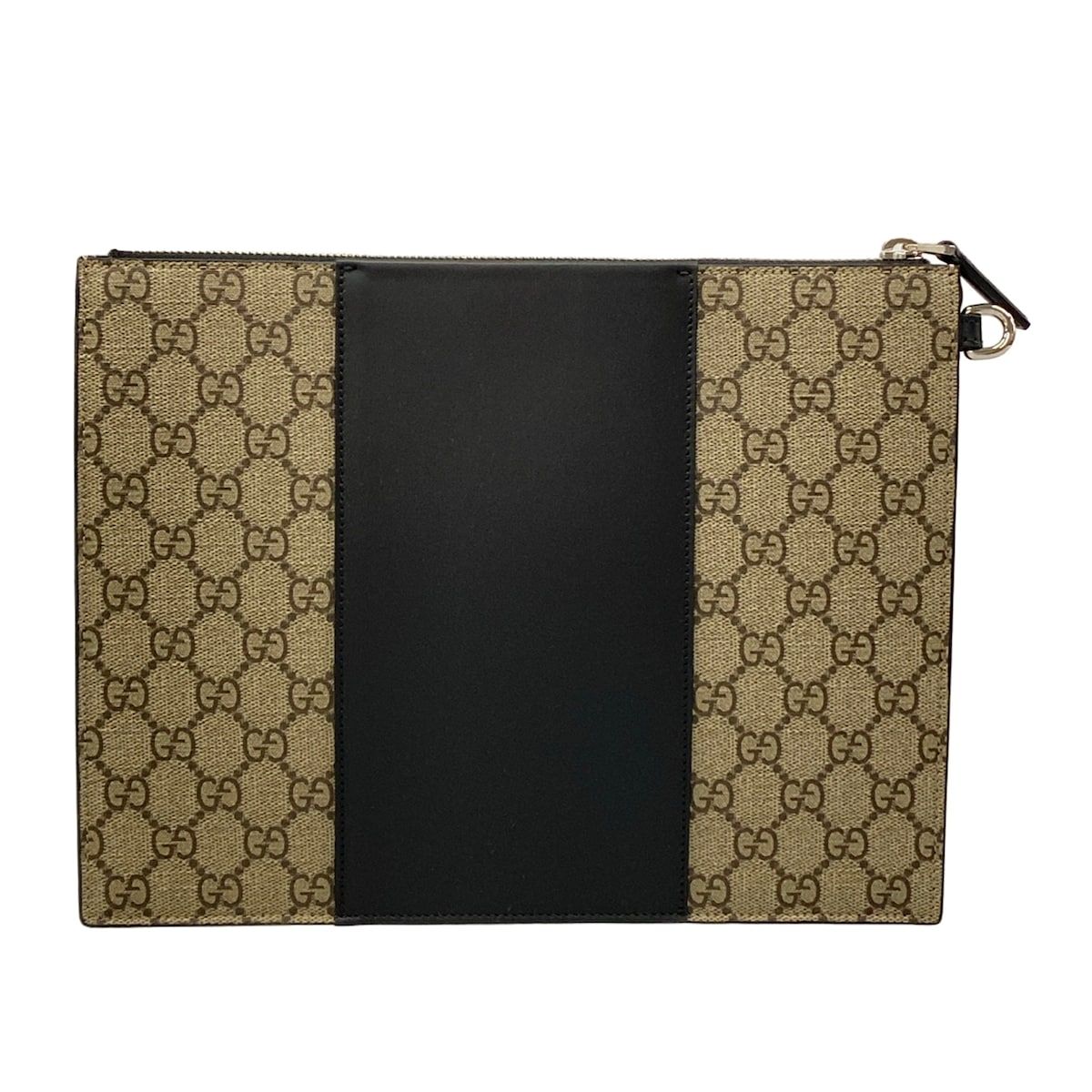 Gucci Clutch GG Plus Supreme Eden Strap Gray Beige Black Multi Leather — view 3