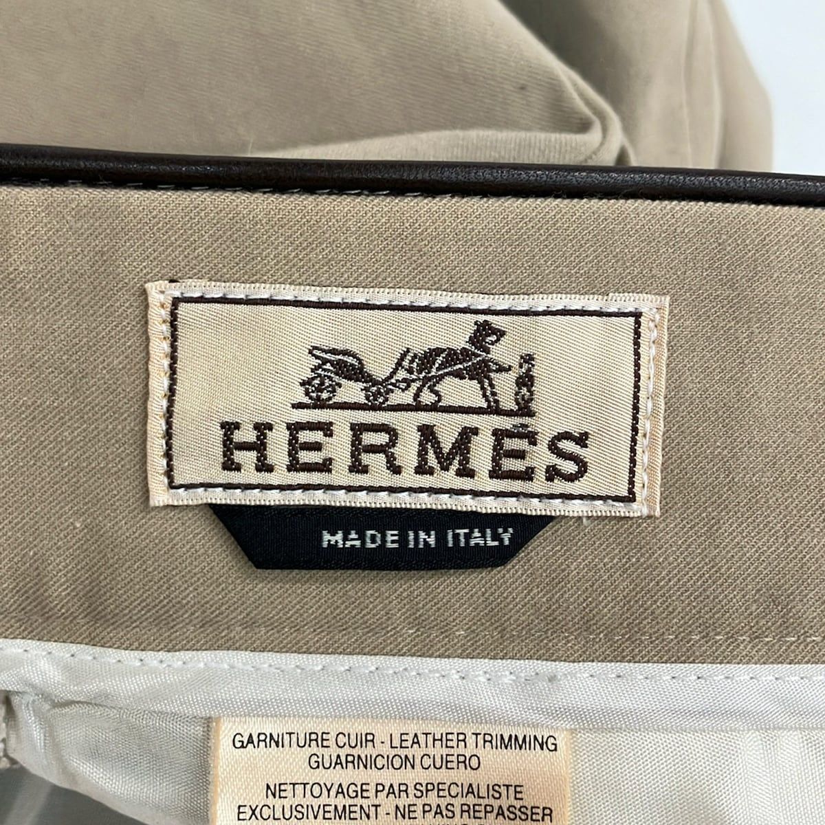 Hermes Pants Beige Full Length — view 3