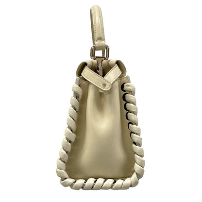 Fendi Handbag Peekaboo Iconic Small White Leather — view 4