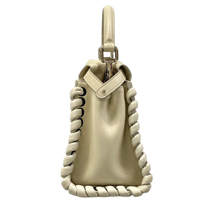 Fendi Handbag Peekaboo Iconic Small White Leather — view 2