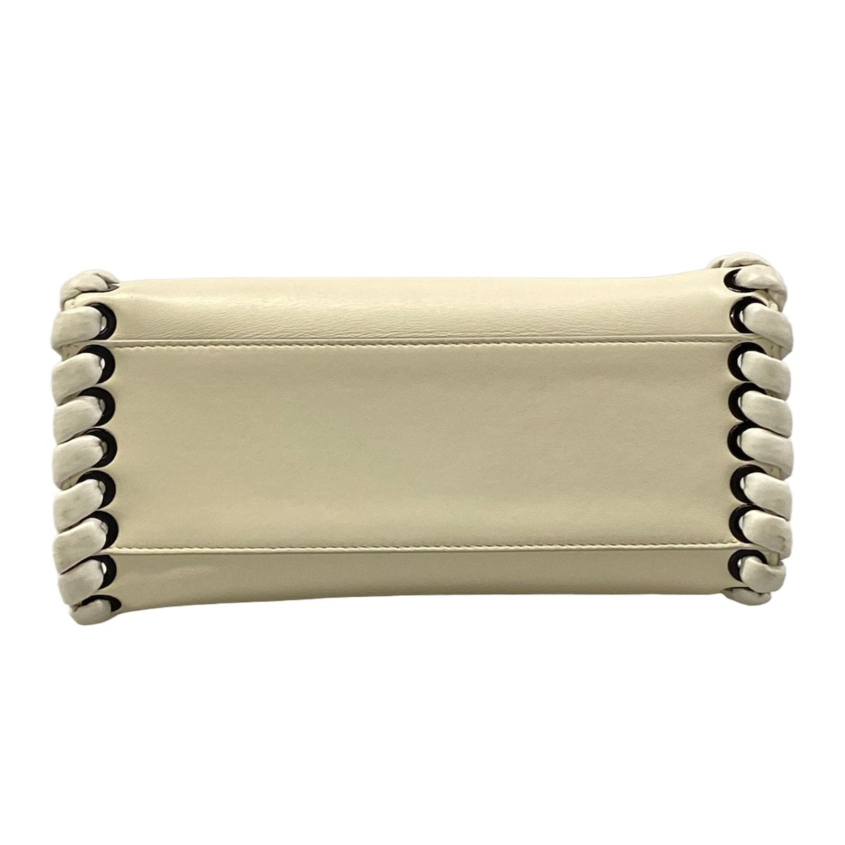 Fendi Handbag Peekaboo Iconic Small White Leather — view 5