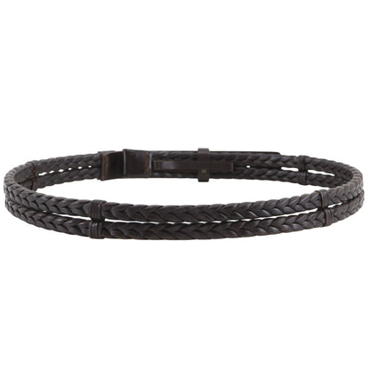 Gucci Mesh Leather Brown Belt — view 3